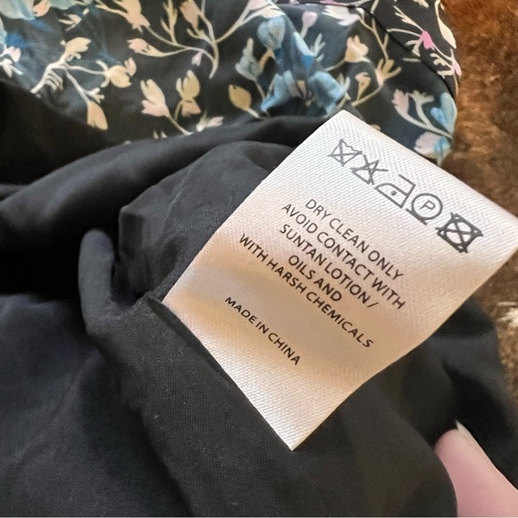 SALONI Silk‎ Floral Ruffled Dress Off the Shoulder Size 8 - Picture 9 of 11